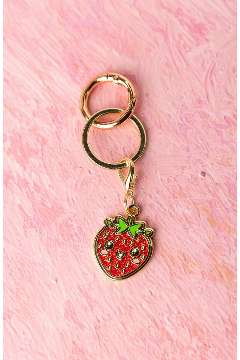 Strawberry Pet Collar Charm, Alternate, color, Strawberry