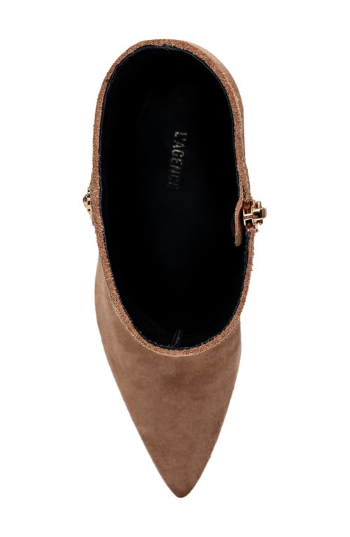 L'agence Theodora Ii Pointed Toe Bootie In Nude
