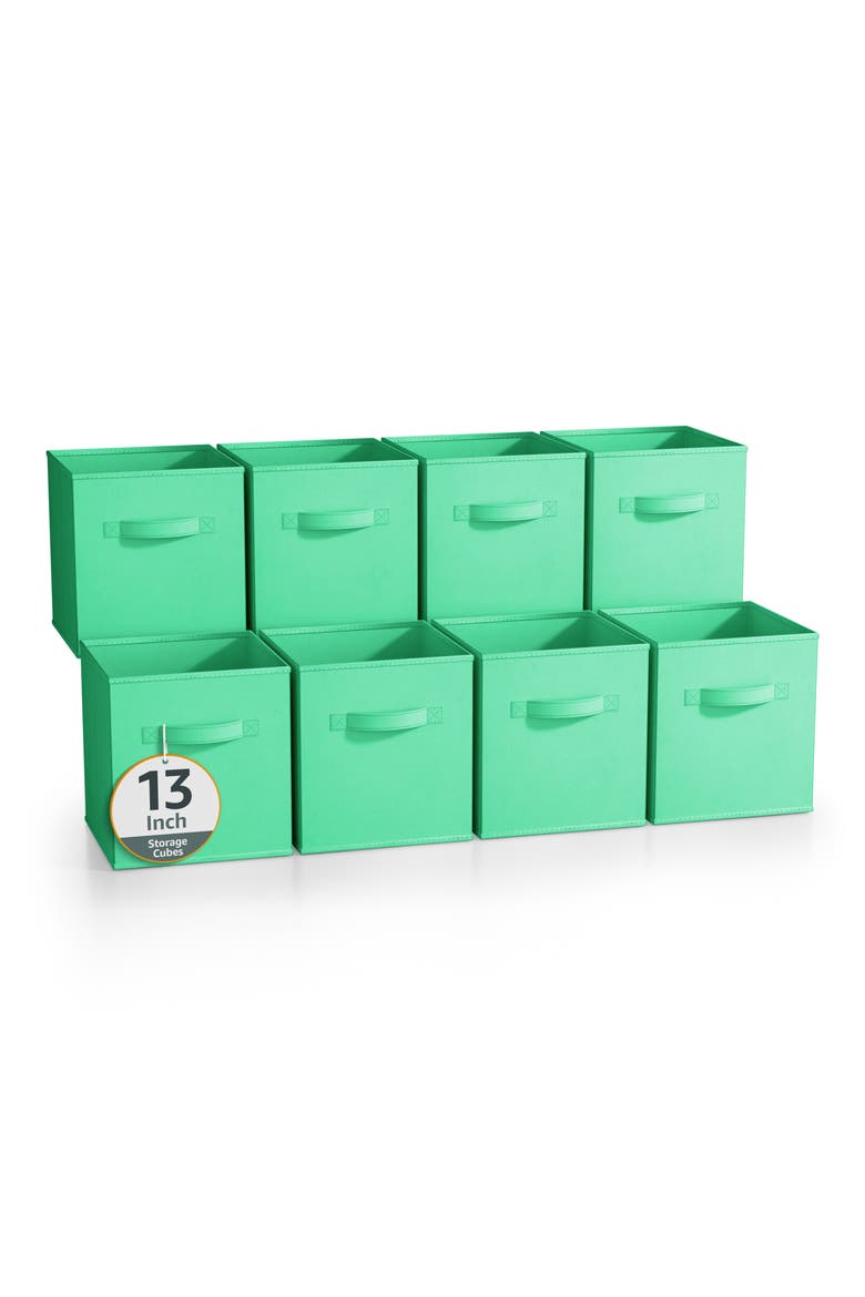 8-Pack Collapsible Storage Cube, Main, color, TEAL