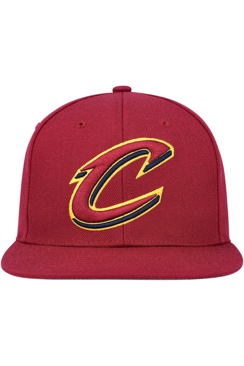 Men's Mitchell & Ness Burgundy Cleveland Cavaliers Ground 2.0 Snapback Hat, Alternate, color, Burgundy