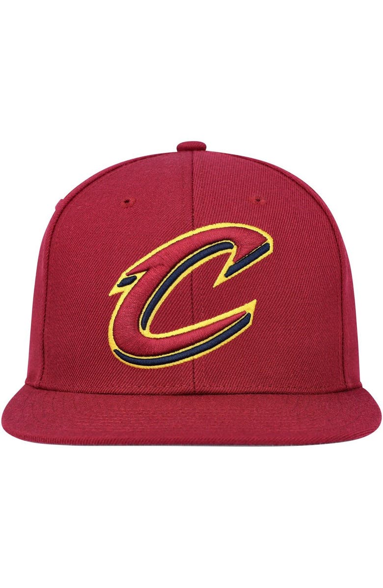 Mitchell & Ness Men's Mitchell & Ness Burgundy Cleveland Cavaliers Ground 2.0 Snapback Hat, Alternate, color, 