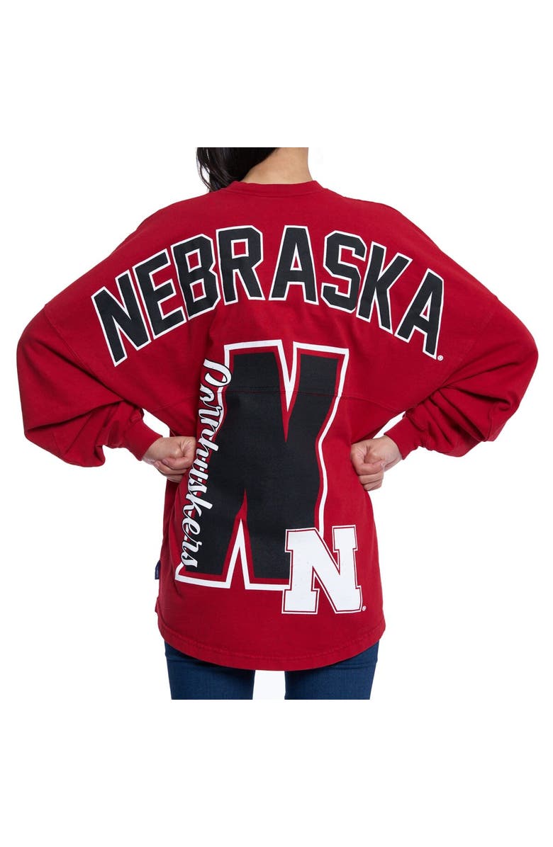 SPIRIT JERSEY Women's Scarlet Nebraska Huskers Loud n Proud Spirit Jersey T-Shirt, Alternate, color,