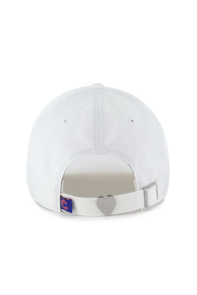 Women's '47 White Chicago Cubs Trendy Script Clean Up Adjustable Hat, Alternate, color, White