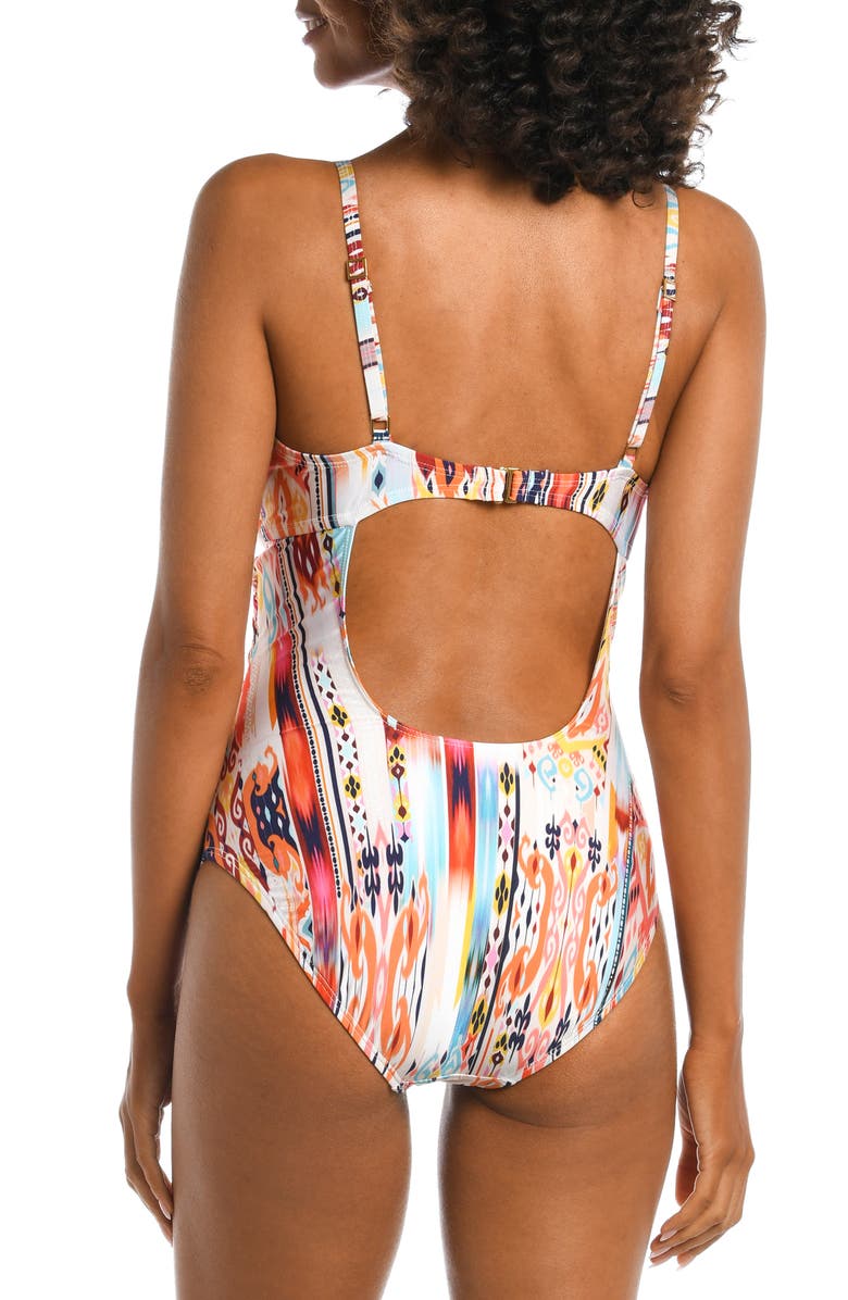 La Blanca Desert Dream Twist Keyhole One-Piece Swimsuit, Alternate, color, 