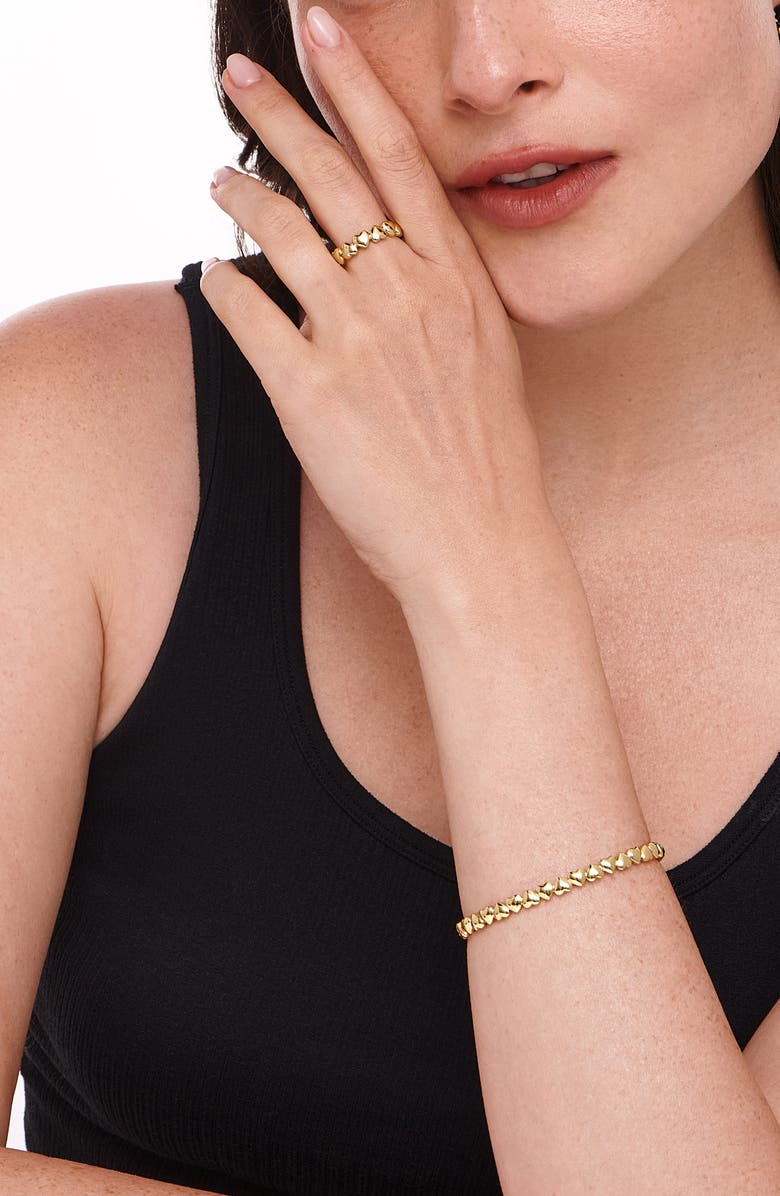 DEVATA Sweetheart Eternity Bangle Bracelet, Alternate, color, Gold