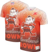 Mitchell & Ness Men's Mitchell & Ness  White Cleveland Browns Team Burst Vintage Logo T-Shirt