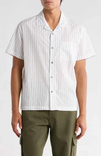 Obey Rizzo Pinstripe Cotton Camp Shirt