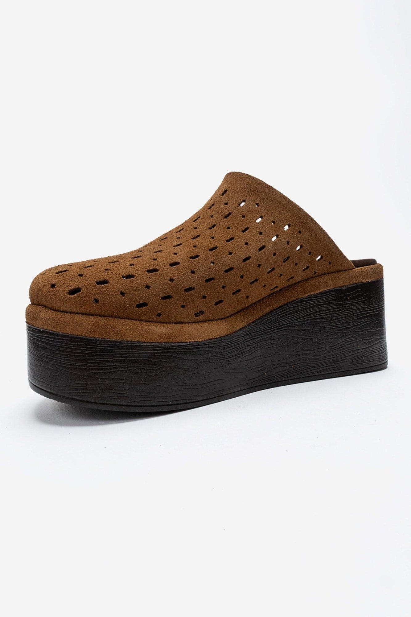 Lune Leather Platform Sandal, Alternate, color, Cognac Suede