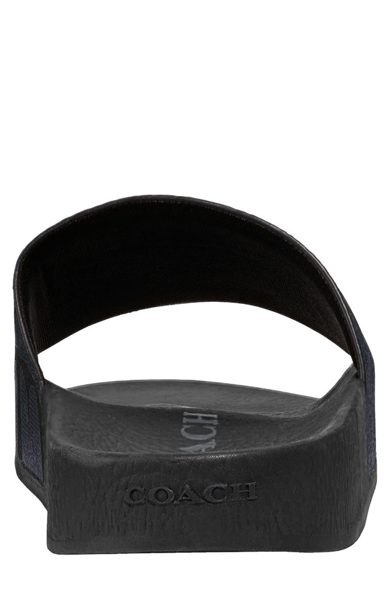 COACH Signature Slide Sandal, Alternate, color, Charcoal Signature
