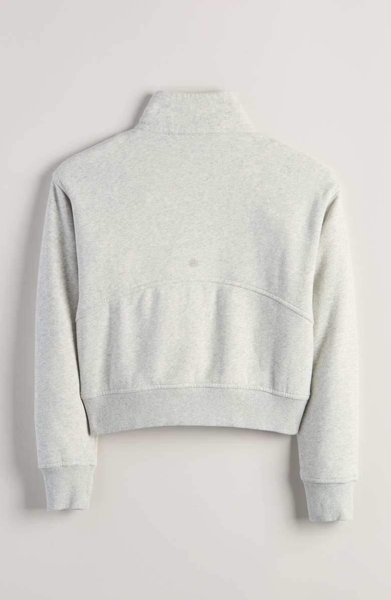 Zella Girl Kids' Cloud Fleece Half Zip Sweatshirt, Alternate, color, Grey Light Heather