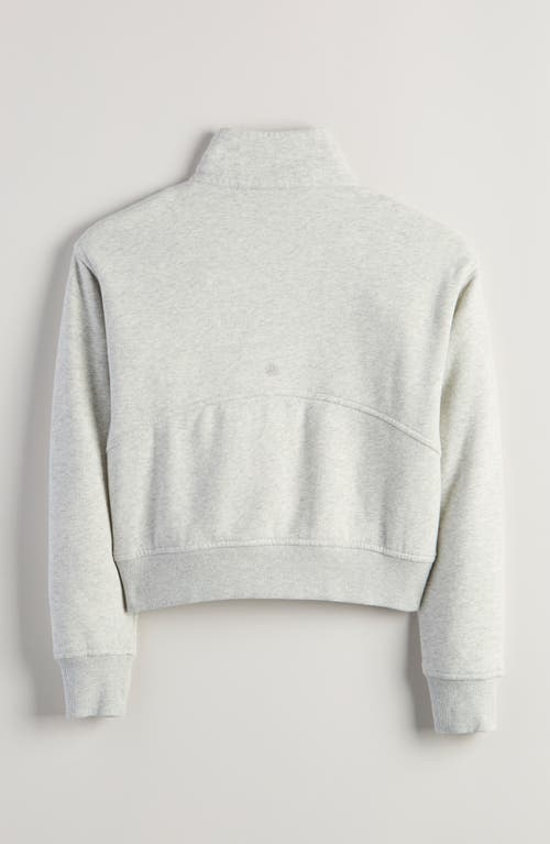 Zella Girl Kids' Cloud Fleece Half Zip Sweatshirt In Gray