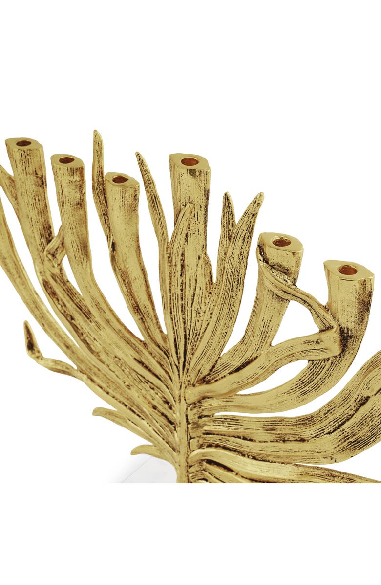 Michael Aram Palm Medium Menorah, Alternate, color, Gold