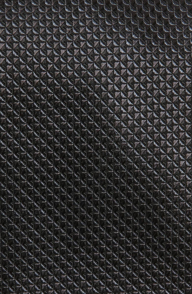 Nordstrom Silk X-Long Tie, Alternate, color, Black