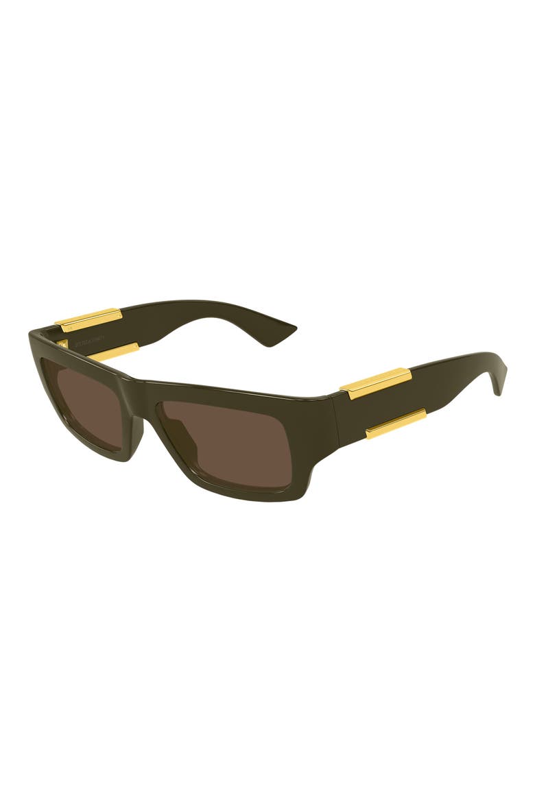 Gender Inclusive BV1452S Rectangle Sunglasses, Alternate, color, GREEN