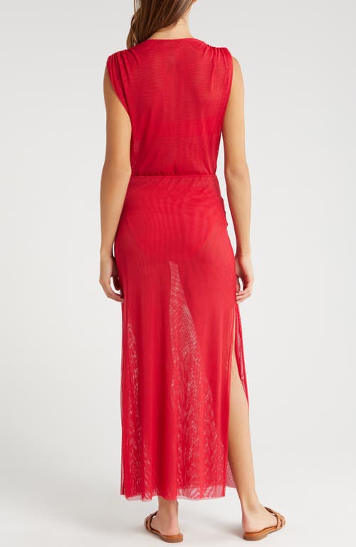 Vix Paula Hermanny Cindy Solid Mesh Cover-up Dress