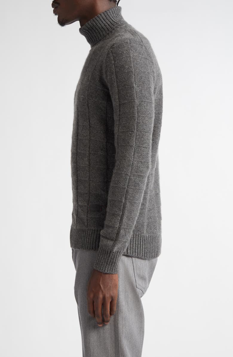 ISAIA Cashmere Turtleneck Sweater, Alternate, color, Dark Grey