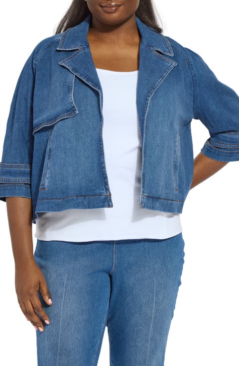 Jeanne Crop Trench Jacket (Plus)