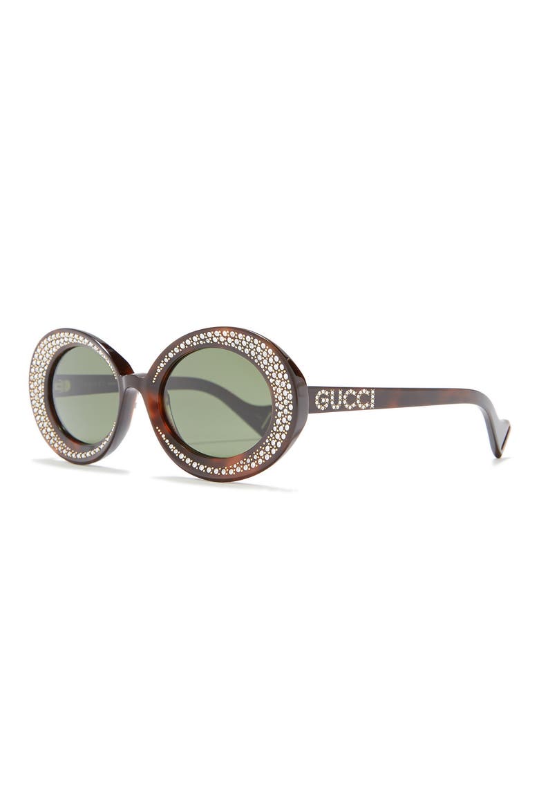 54mm Round Sunglasses, Alternate, color, HAVANA HAVANA GREEN