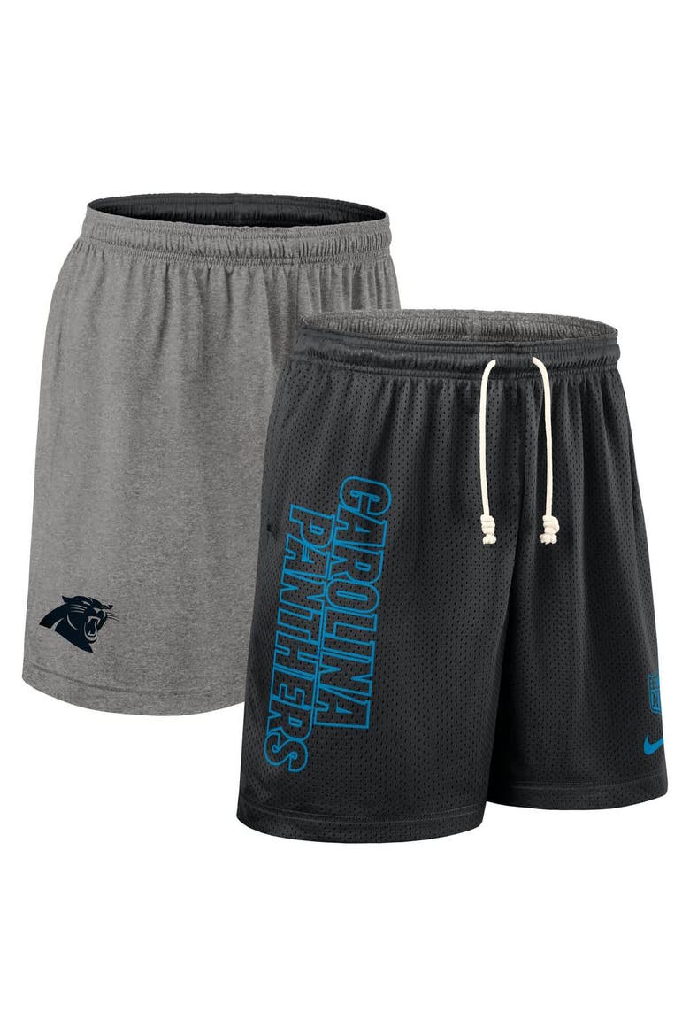 Men's Nike Black Carolina Panthers Sideline Reversible Performance Shorts, Alternate, color, Black
