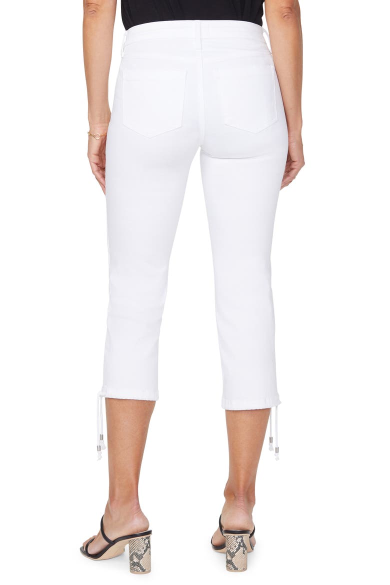Drawcord Hem Capri Jeans, Alternate, color, OPTIC WHITE