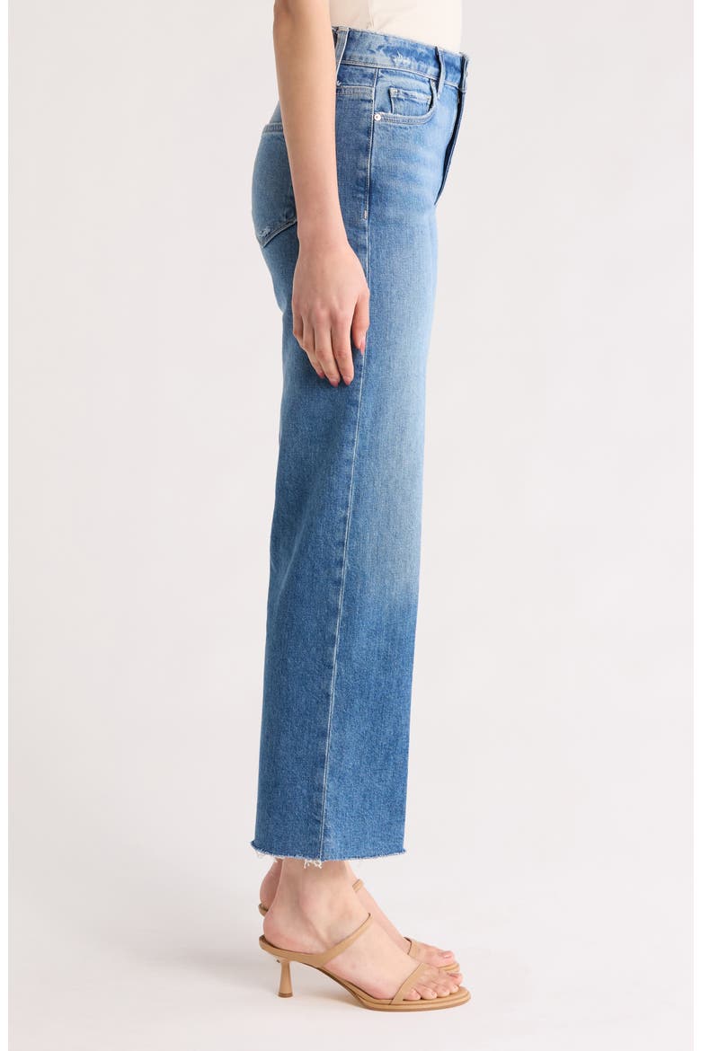 Leena High Waist Raw Hem Wide Leg Jeans, Alternate, color, VOLAR DISTRESSED