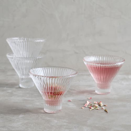 The Collective Home Pressed Clear Martini Glasses