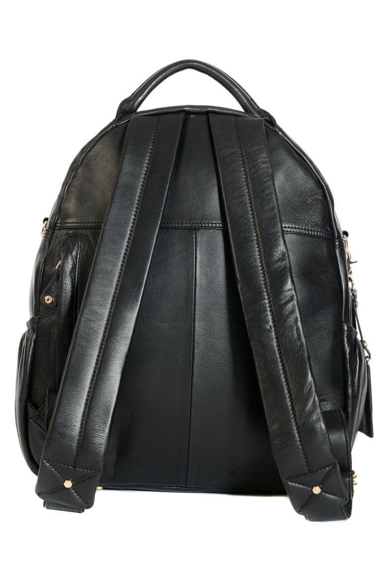 Joy Studded Diaper Backpack, Alternate, color, BLACK WITH GOLD HARDWARE