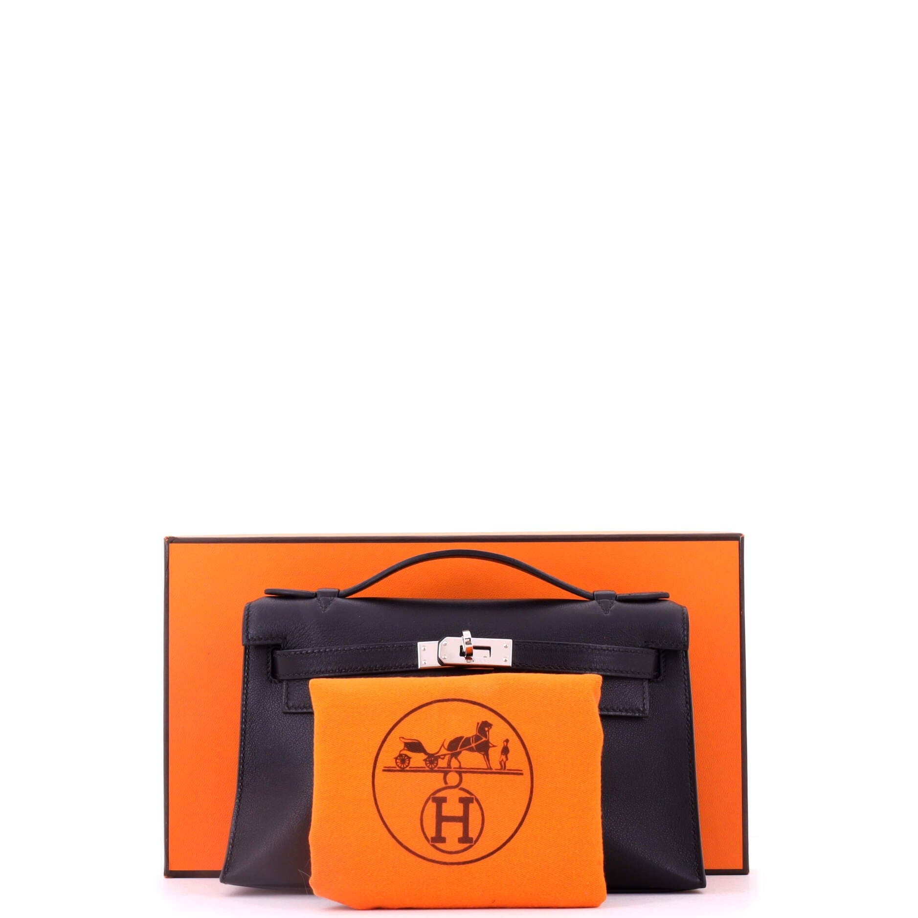 Kelly Pochette Swift, Alternate, color, Black