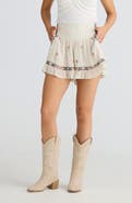 Talisman the Label Ithika Embroidered Ruffle Shorts