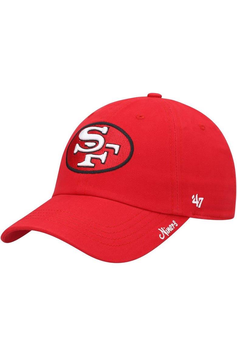 Women's '47 Scarlet San Francisco 49ers Miata Clean Up Legacy Adjustable Hat, Main, color, Scarlet