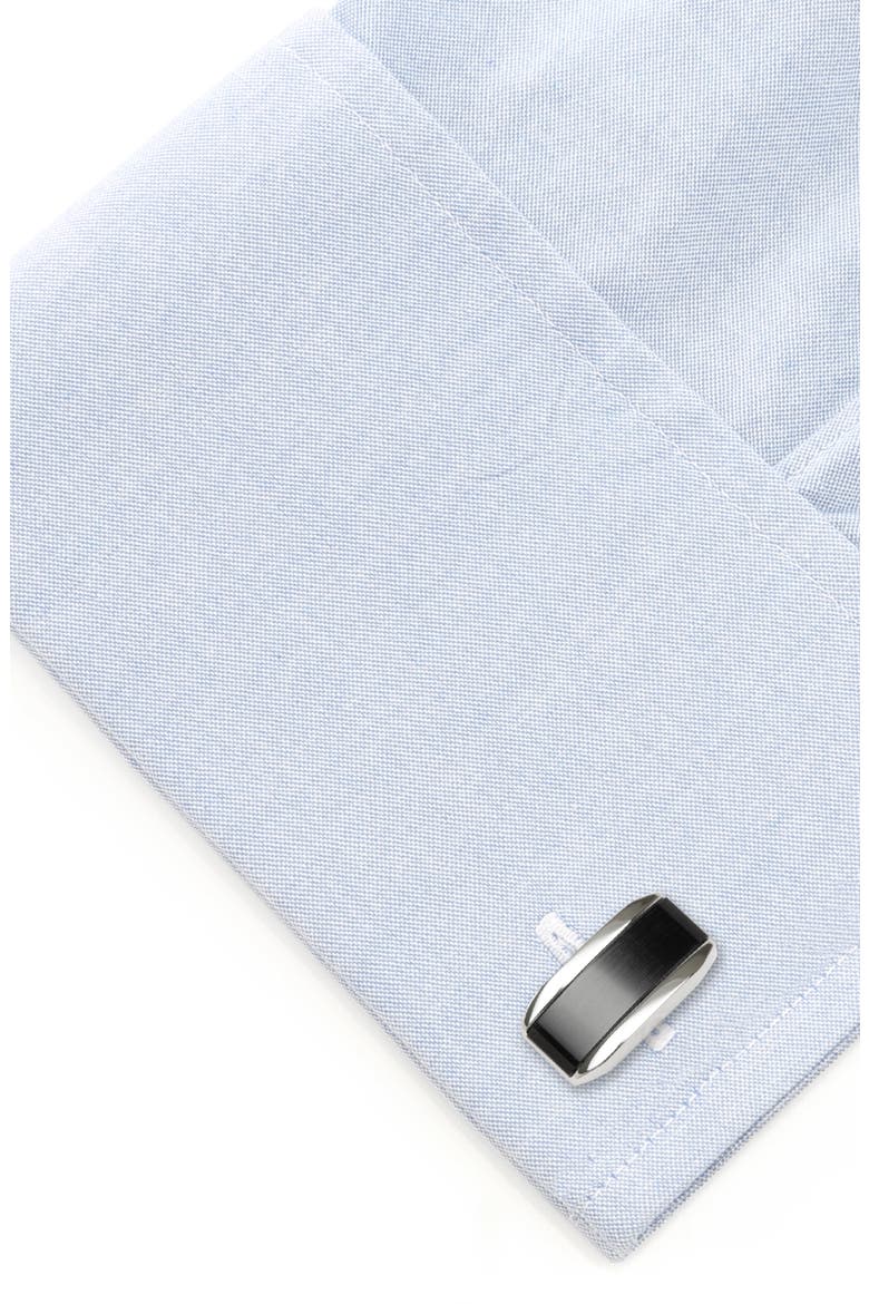 Cat's Eye Cuff Links, Alternate, color, DARK GRAY CATS EYE