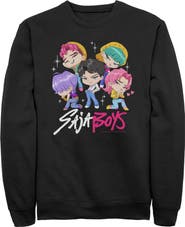 KPop Demon Hunters Men's KPop Demon Hunters Saja Boys Chibi Group  Sweatshirt