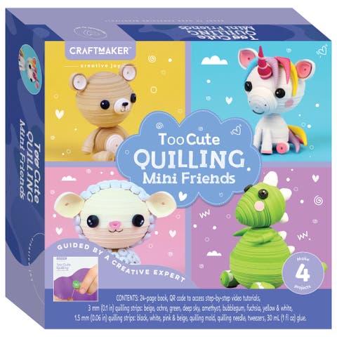 Too Cute, Quilling Mini Friends, DIY Adult Skill Learning Kit