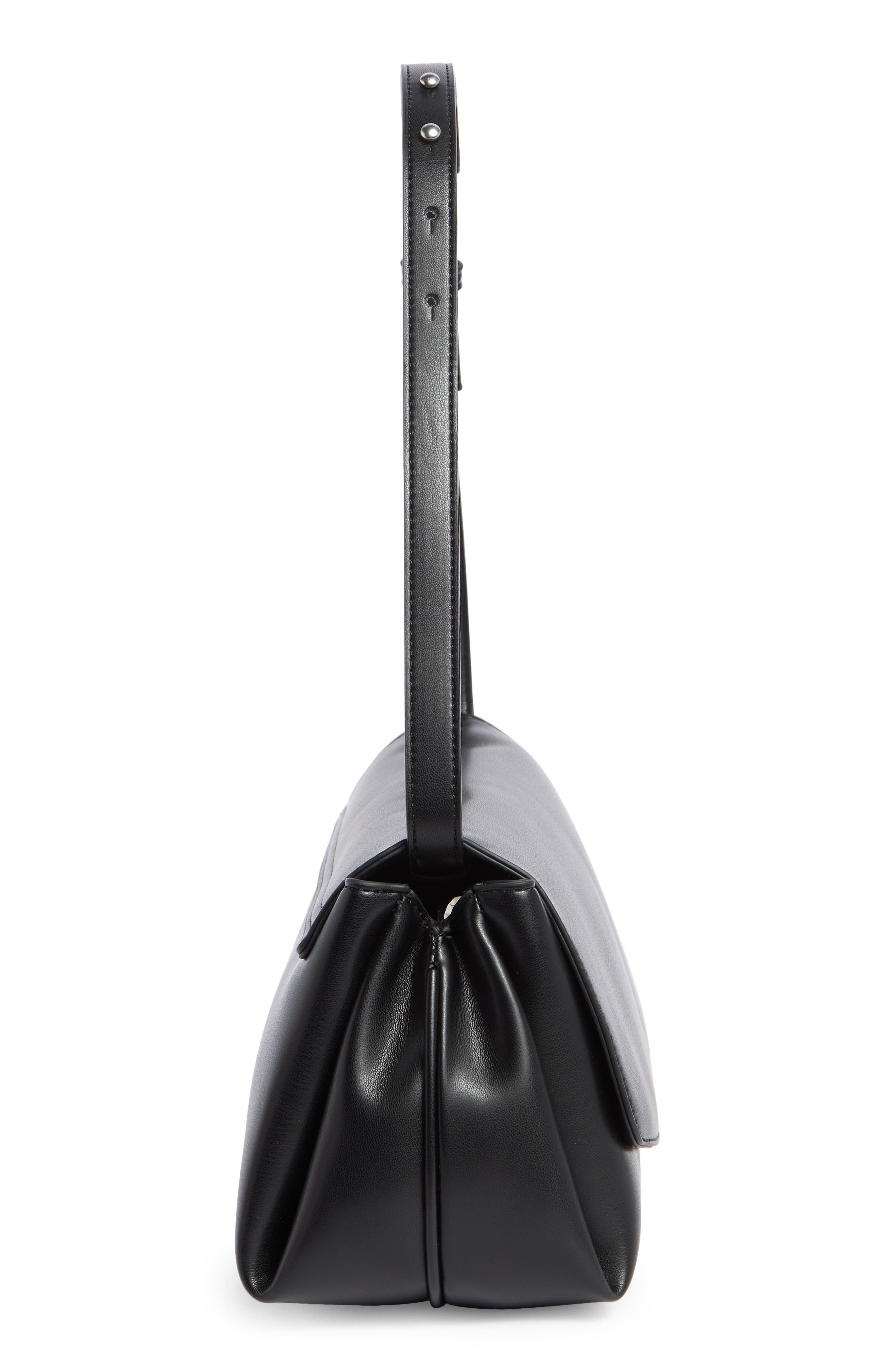 BCBG Draped Shoulder Bag, Alternate, color, Black