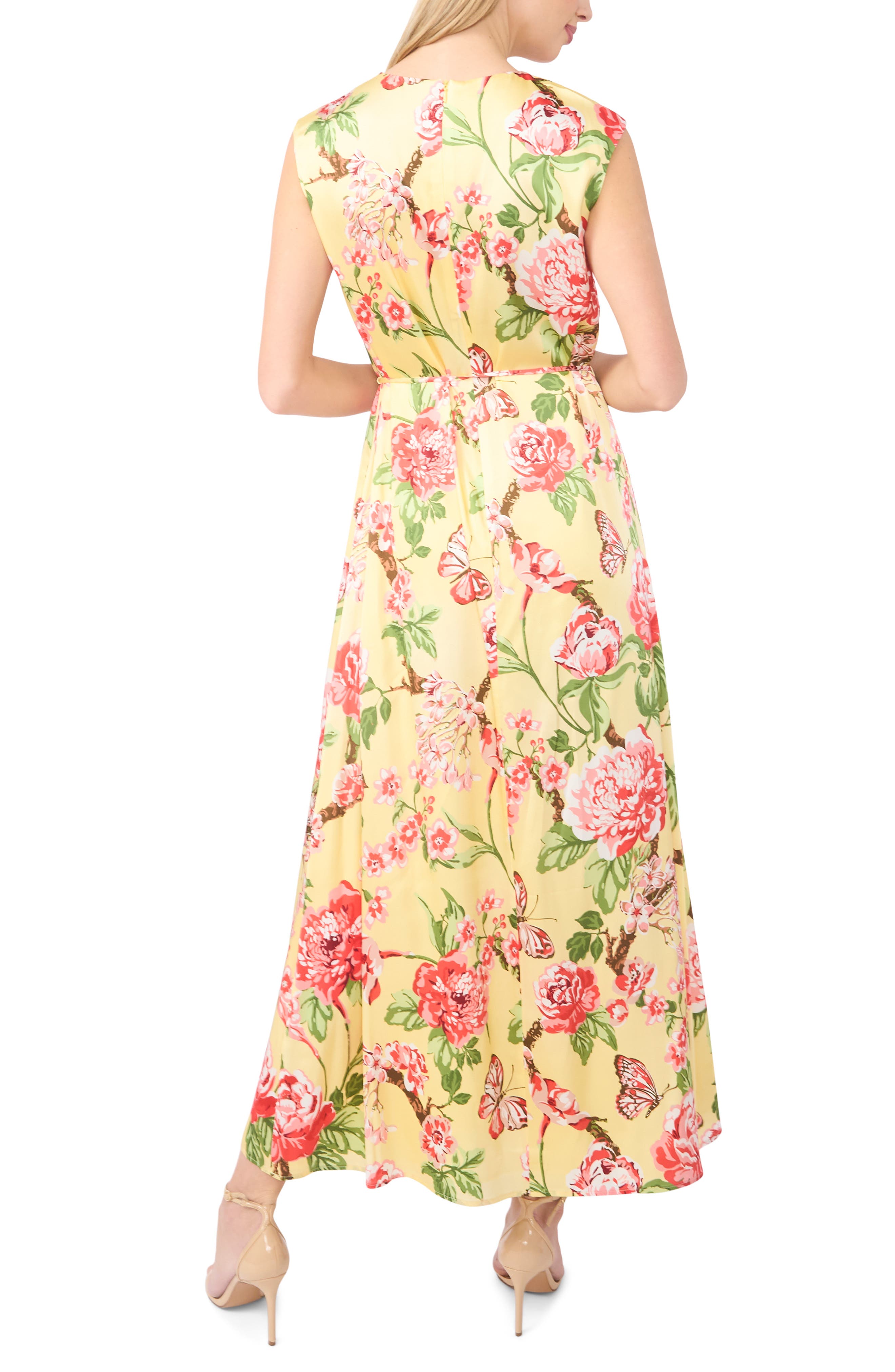 Floral Gathered Neck Midi Dress - image 2