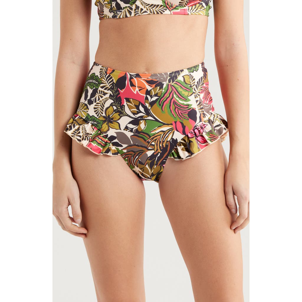 HUTCH HUTCH RUFFLE HIGH WAIST BIKINI BOTTOMS