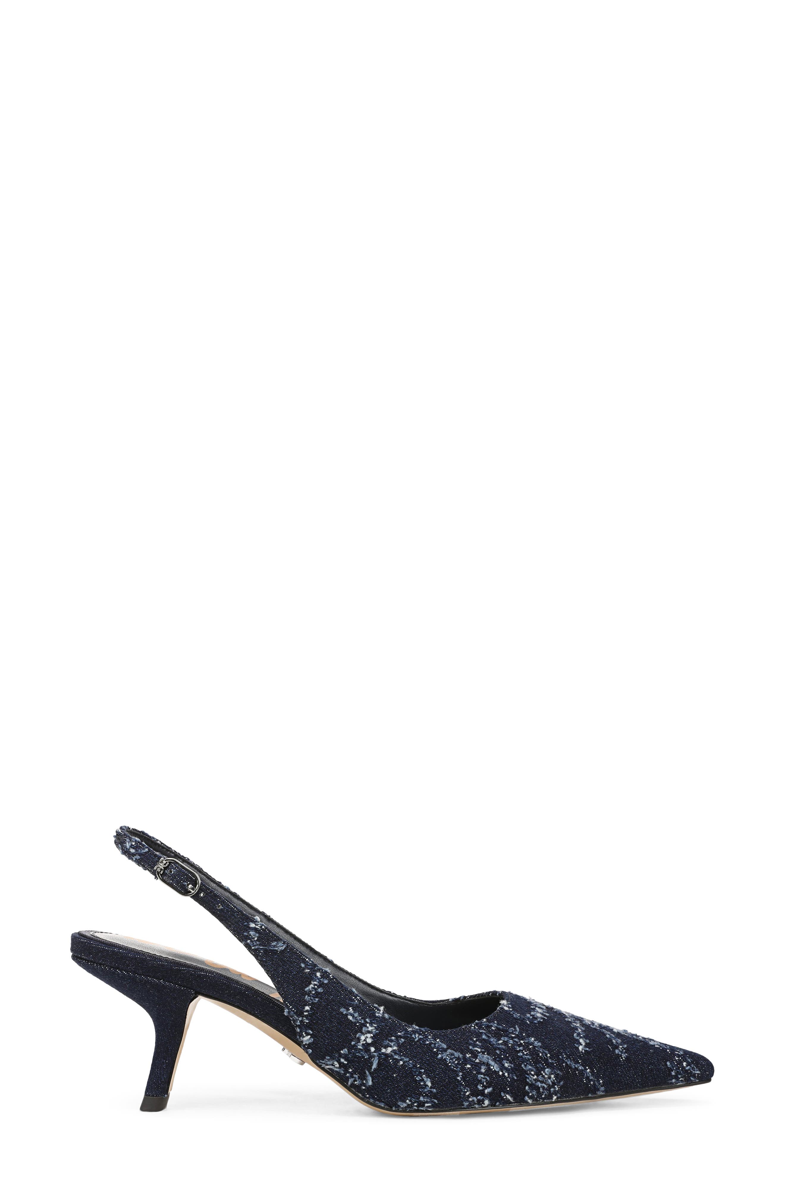 Bianka Slingback Pointed Toe Pump, Alternate, color, HUDSON NAVY