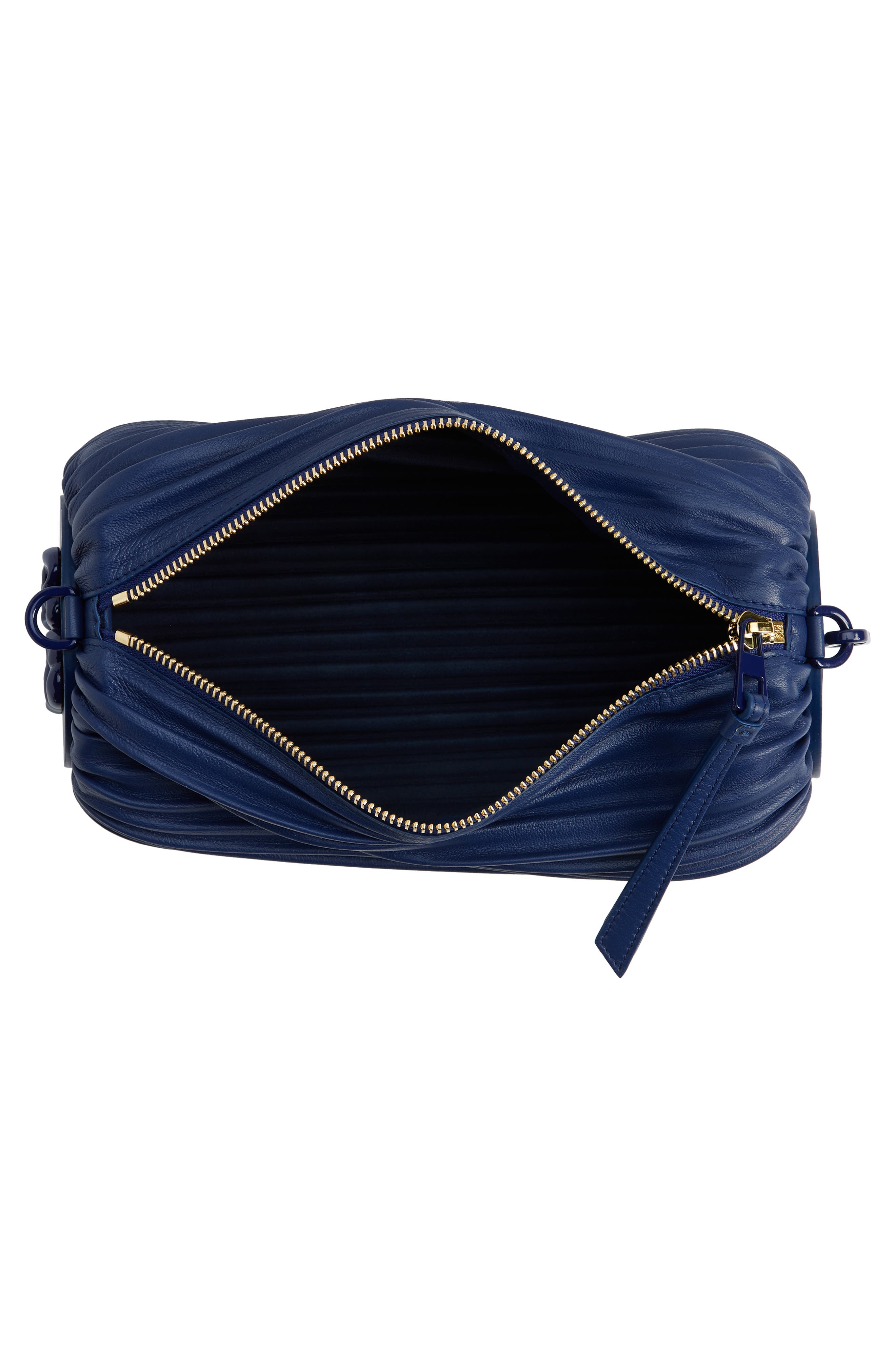 Loewe Pleated Leather Bracelet Pouch, Alternate, color, 