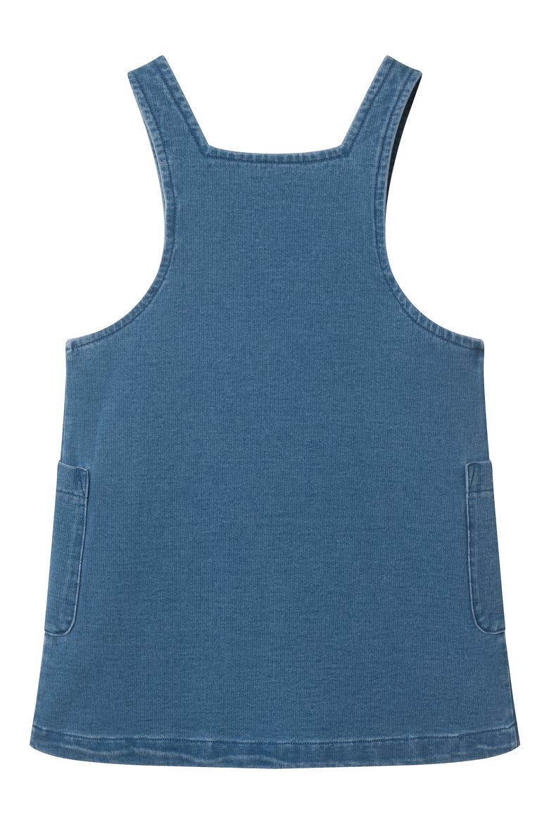 Kids' Embroidered Denim Jumper & Tee Set, Alternate, color, BLUE DENIM