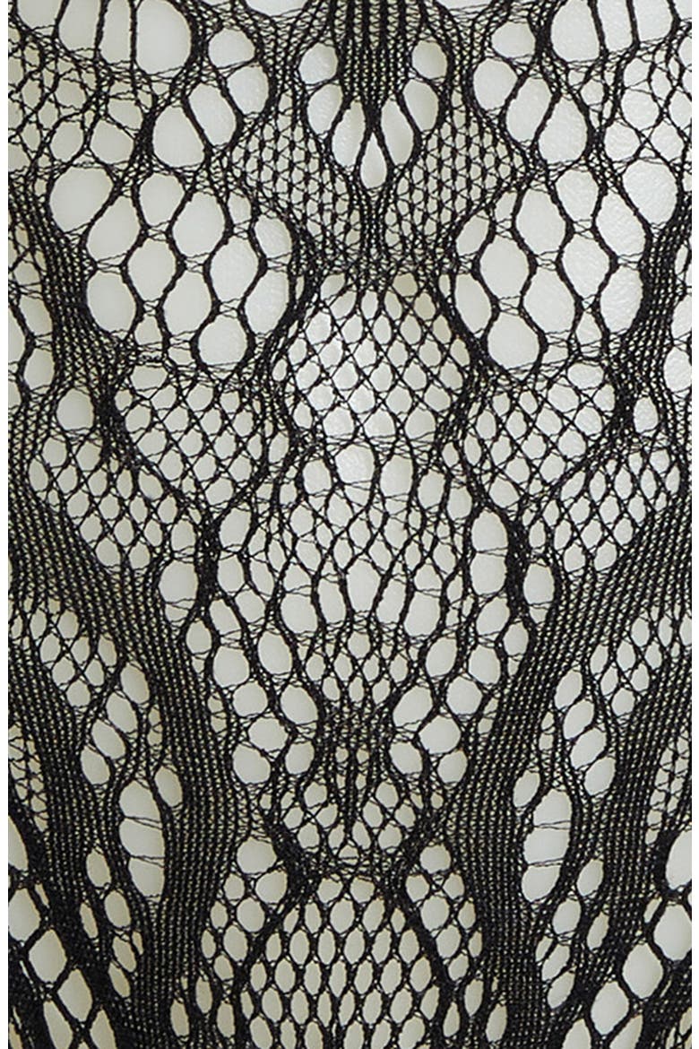 Genie Fishnet Teddy, Alternate, color, BLACK