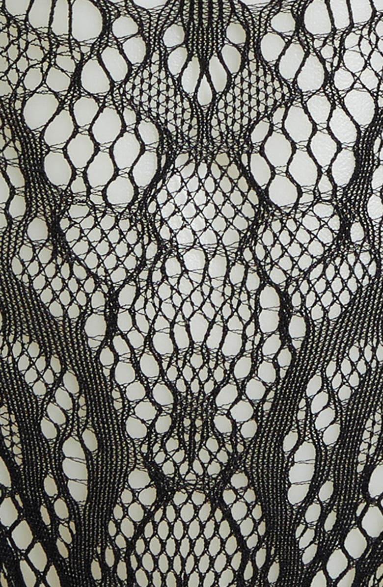 Hauty Genie Fishnet Teddy, Alternate, color, Black