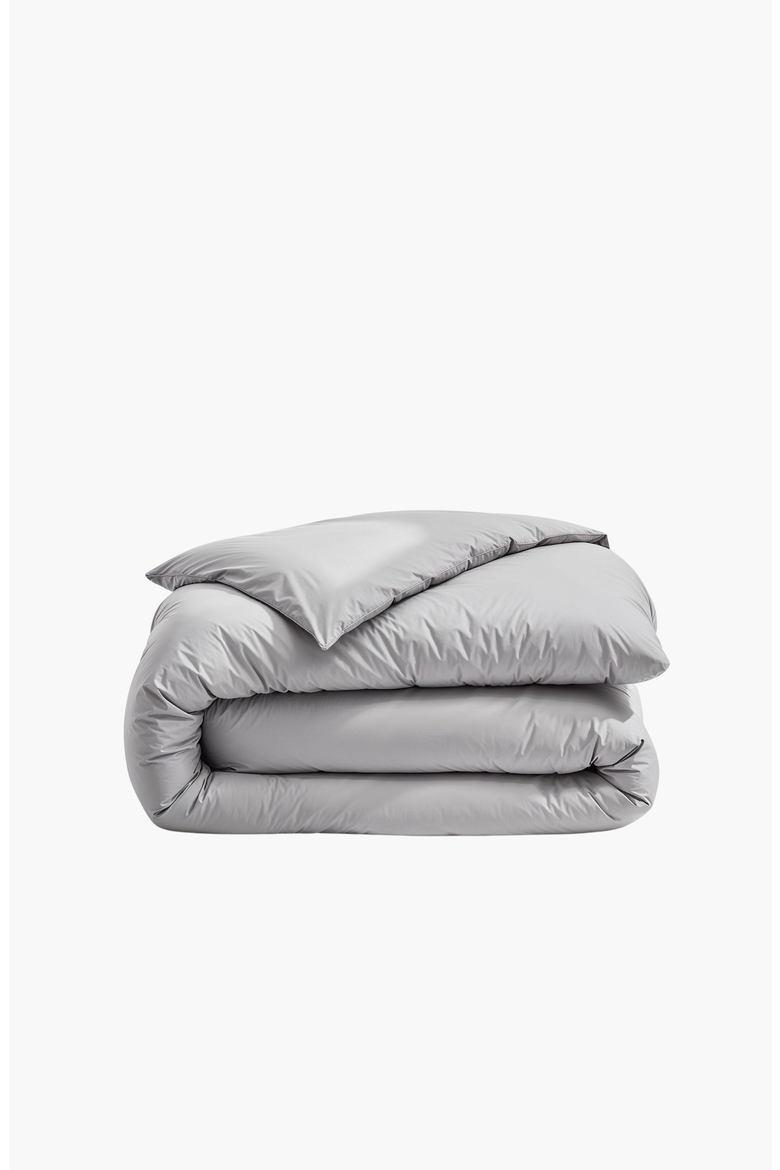 Luxe Australian Sateen Duvet Cover, Main, color, Pebble Gray