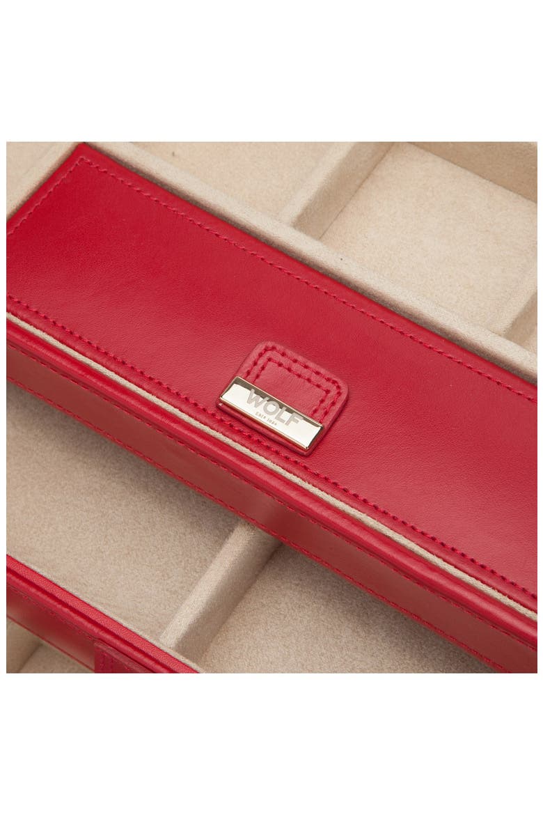 Caroline Medium Jewelry Case, Alternate, color, RED