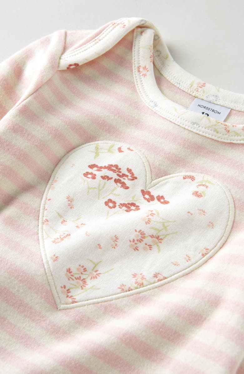 Nordstrom Appliqué Romper & Bow Headband Set, Alternate, color, 