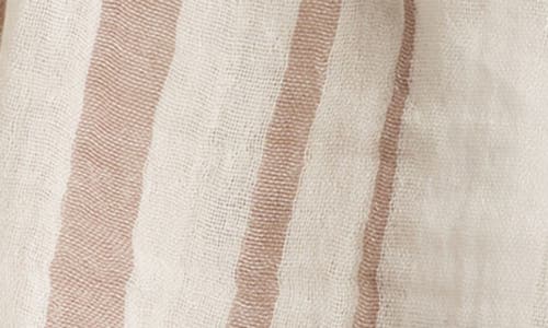 Vince Variegated Stripe Cotton Fringe Scarf