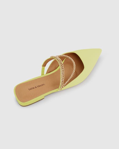 Belle & Bloom On The Go Leather Flat In Citrus