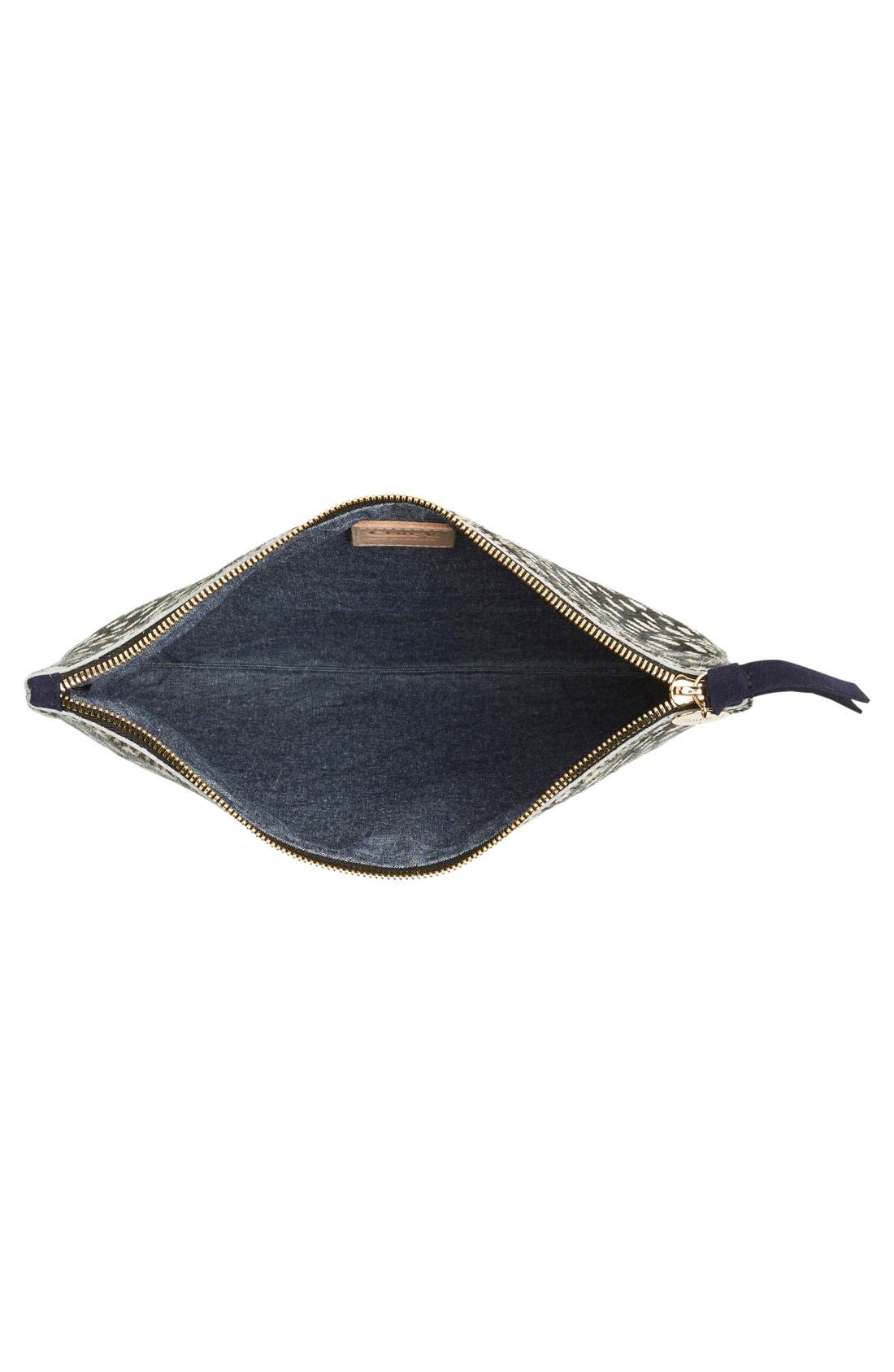 'Supreme' Genuine Calf Hair Clutch, Alternate, color, BLACK LADYBUG