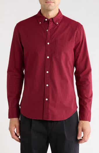 Oxford Slim Fit Stretch Cotton Button-Down Shirt