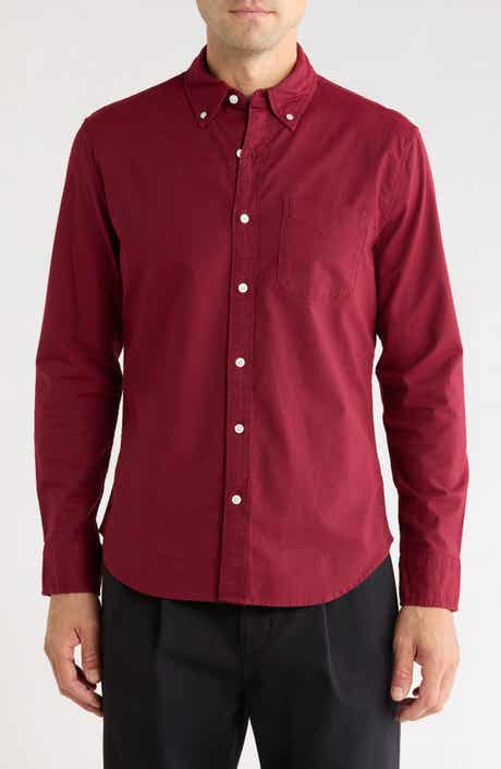 Oxford Slim Fit Stretch Cotton Button-Down Shirt
