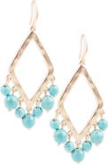 SAACHI Turquoise Bead Dangle Earrings